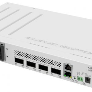 MikroTik Cloud Router Switch 504-4XQ-IN, 4x 100G QSFP, 16x 25G Ports, PoE, RouterOS L5
