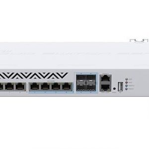 MikroTik Cloud Router Switch 312-4C+8XG-RM with 8 x 1G/2.5G/5G/10G RJ45 Ethernet LAN, 4x Combo ports (1G/2.5G/5G/10G RJ45 Ethernet LAN or 10G SFP+), 1x LAN port