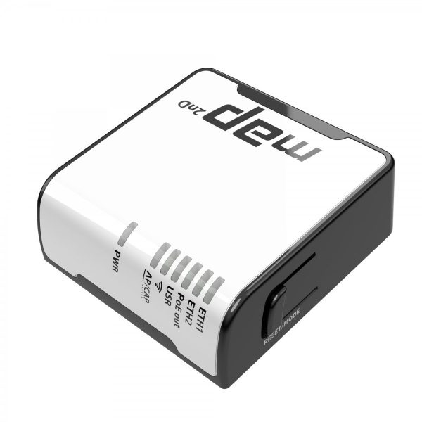 Mikrotik mAP Black, White Power over Ethernet (PoE) (RBMAP2ND)