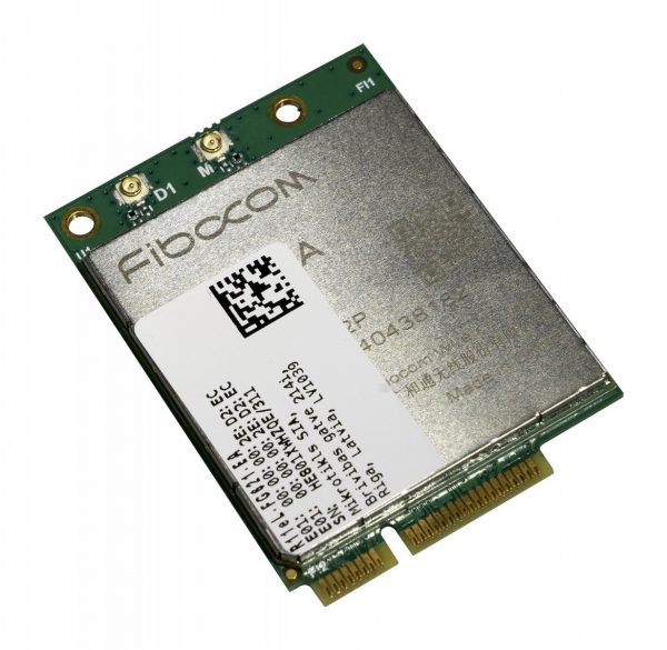 MikroTik 3G/4G/LTE miniPCi-e card with 2 x u.FL connectors for International bands 1/3/5/7/8/20/28/38/40/41, CAT6