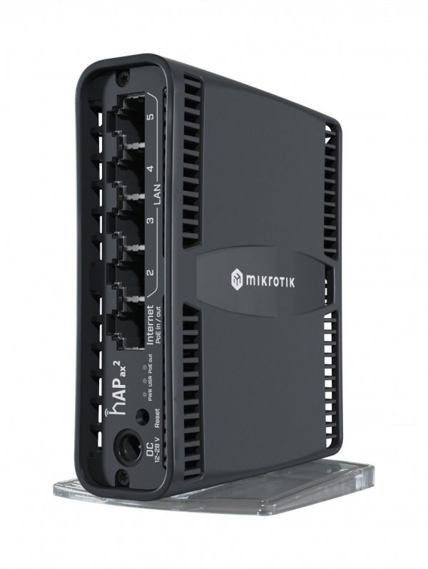 Mikrotik hAP ax2 wireless router Gigabit Ethernet Dual-band (2.4 GHz / 5 GHz) Black - Image 2