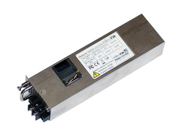 Mikrotik PW48V-12V150W power adapter/inverter 150 W Black, Grey, Silver