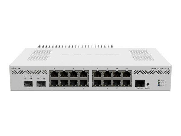 Mikrotik loud Core Router 2004-16G-2S+ with Annapurna Labs Alpine v2 - Router (CCR2004-16G-2S+PC)