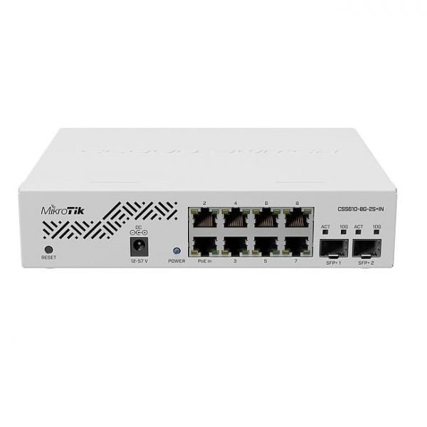 Mikrotik CSS610-8G-2S+IN network switch Gigabit Ethernet (10/100/1000) Power over Ethernet (PoE) White