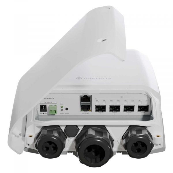 MikroTik FiberBox Plus, 4x SFP+, 1x Gigabit Ethernet, IP66, RouterOS L5 - Image 2
