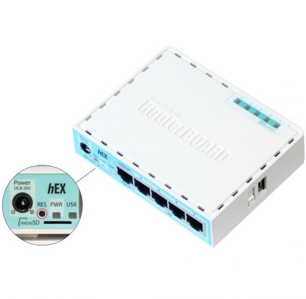 Mikrotik RB750GR3 wired router Gigabit Ethernet Turquoise, White (RB750GR3)