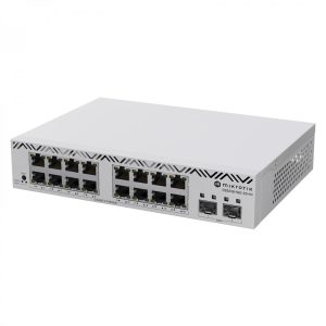 MikroTik Cloud Smart Switch CSS318-16G-2S+IN with 16 x Gigabit Ethernet ports, 2 x SFP+ cages, SwOS, desktop case, PSU